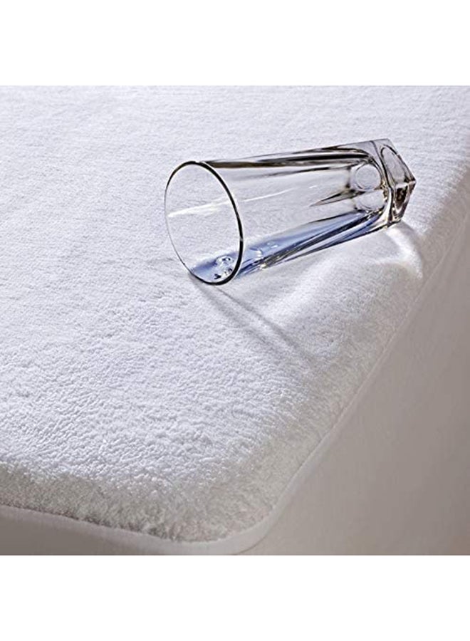 كومفي واقي فراش مضاد للماء قطن أبيض 200x200سم - Image 3