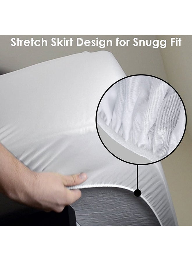 كومفي واقي فراش مضاد للماء قطن أبيض 200x200سم - Image 5