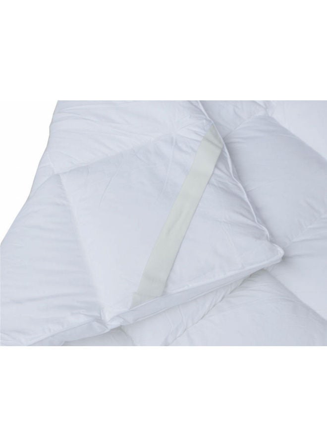 إيه إس غطاء فراش فاخر فائق السماكة مقاس كينج مزيج القطن أبيض - Image 2