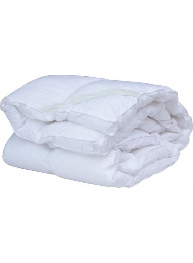 إيه إس غطاء فراش فاخر فائق السماكة مقاس كينج مزيج القطن أبيض - Image 1