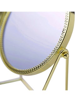 AIWANTO Rotation Cosmetic Vanity Mirror Gold 25cm  - Image 3