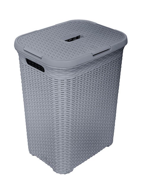 Laundry Basket Ratan Gray