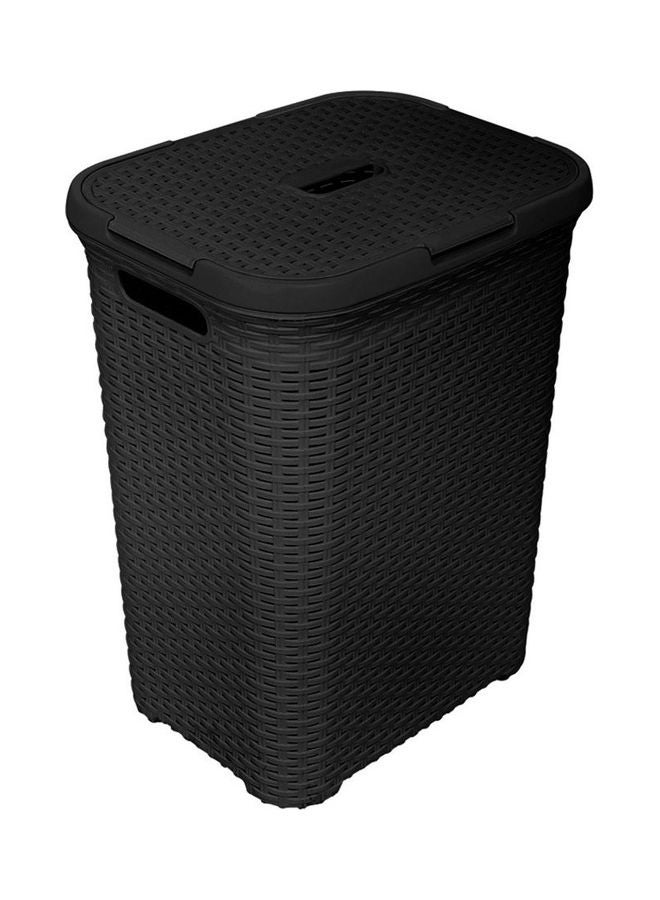 El Helal & Silver Star Laundry Basket Ratan Black