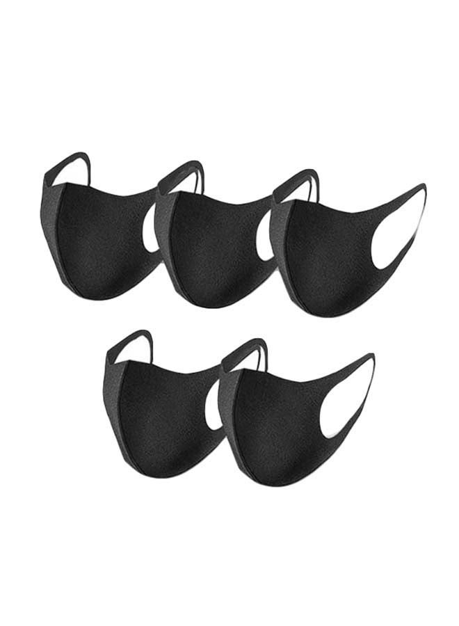 SAPU Pack Of 5 Pieces Protective Face Mask Black For Adults  - Image 1