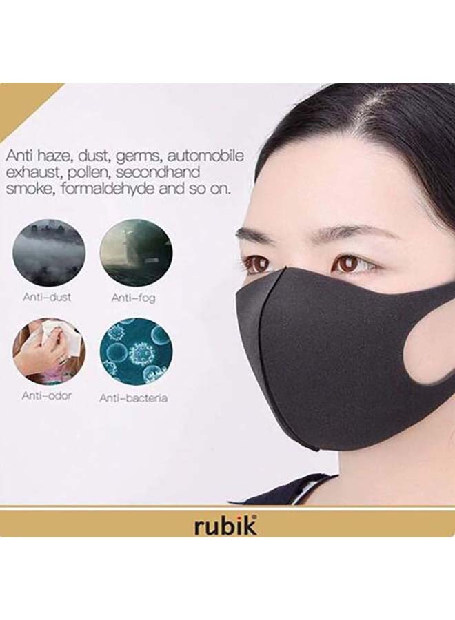 SAPU Pack Of 5 Pieces Protective Face Mask Black For Adults  - Image 2
