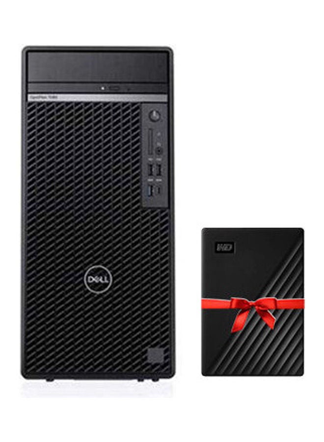 ديل كمبيوتر مكتبي أوبتي بليكس 7080 - معالج إنتل كور i7 10700 - ذاكرة رام سعة 8 جيجابايت - محرك أقراص صلبة سعة 1 تيرابايت + محرك أقراص SSD سعة 128 جيجابايت - مع محرك أقراص صلبة خارجي كهدية أسود - Image 1