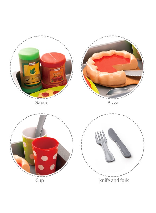 19-Piece Pretend Play Food Set Includes Of Food Stuff And Accessories To Play 32 x 21.2 x 6.5cm