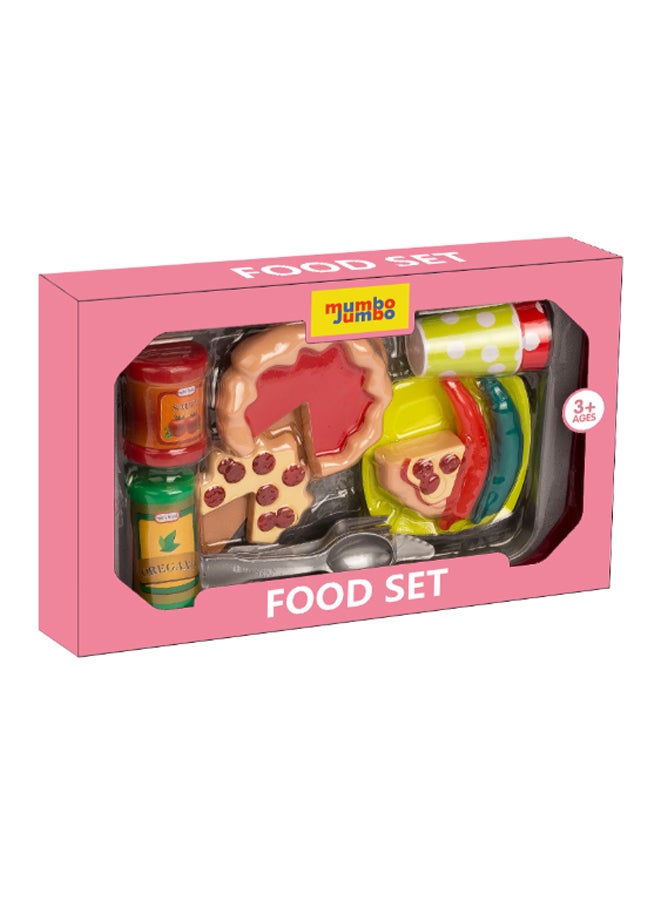 19-Piece Pretend Play Food Set Includes Of Food Stuff And Accessories To Play 32 x 21.2 x 6.5cm