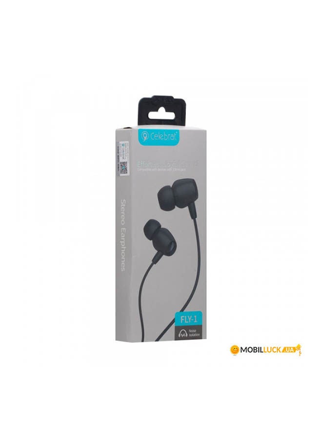 Celebrat Wired HeadPhone For Phone With Mic Black