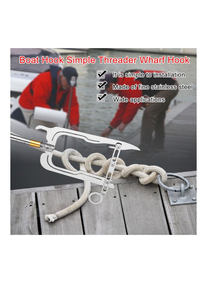 Type B Boat Hook Simple Threader Silver 42x4x16cm - Image 4