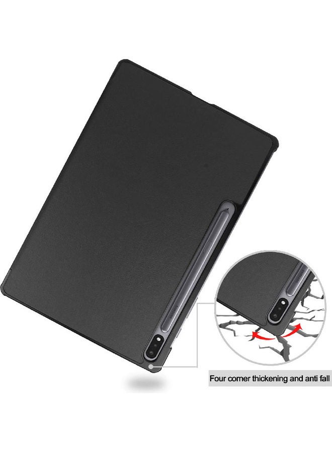 Trands - Case Cover For Samsung Galaxy Tab S7 FE Folio Black - Image 1