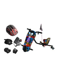 Rally 3 Wheels Electric Drift Scooter With Helmet Kit Knee Guard And Elbow  - Image 2