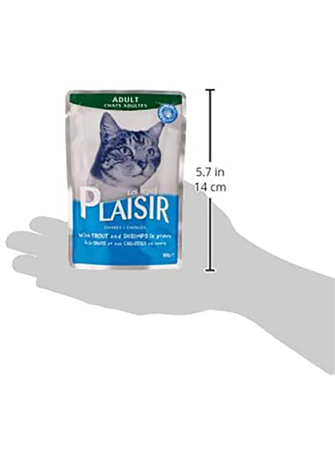 Plaisir Cats Chunks In Gravy Trout And Shrimps Pouch 100grams  - Image 2