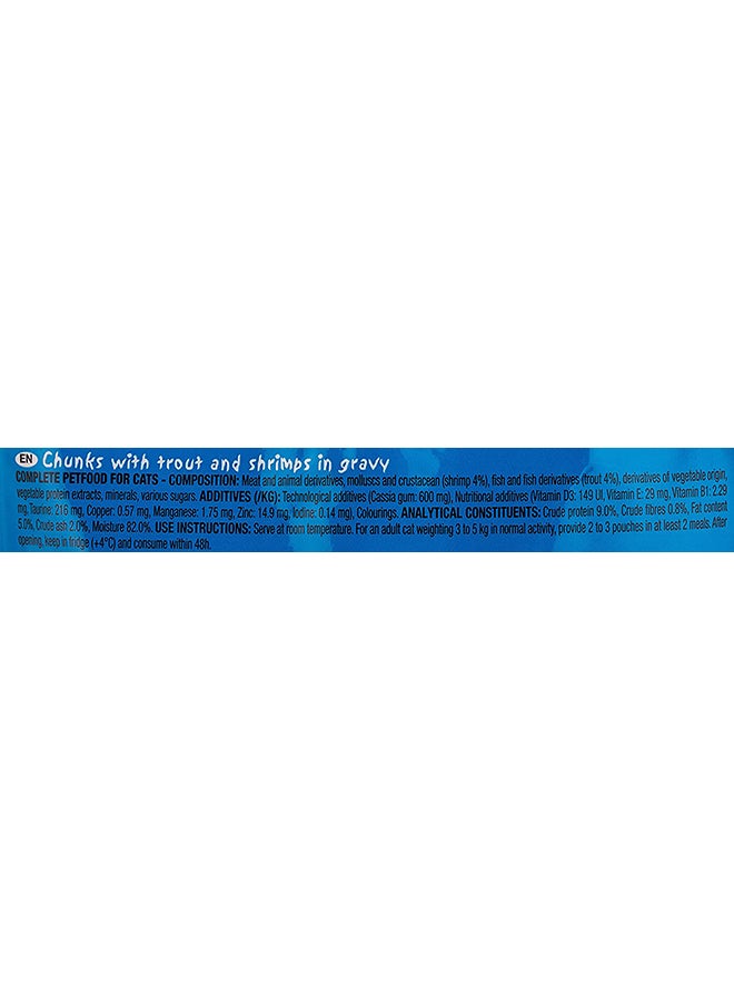 Plaisir Cats Chunks In Gravy Trout And Shrimps Pouch 100grams  - Image 3