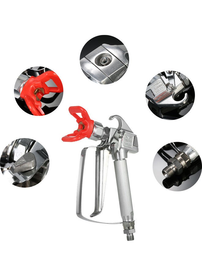 High Pressure Airless Paint Spray Gun Silver/Red 27.00X6.80X17.50cm  - Image 3