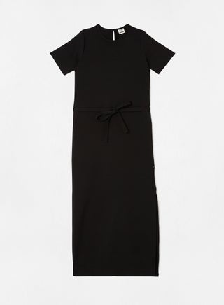 Basic Tie-Waist Dress Black - v1632887361/N44142818V_1