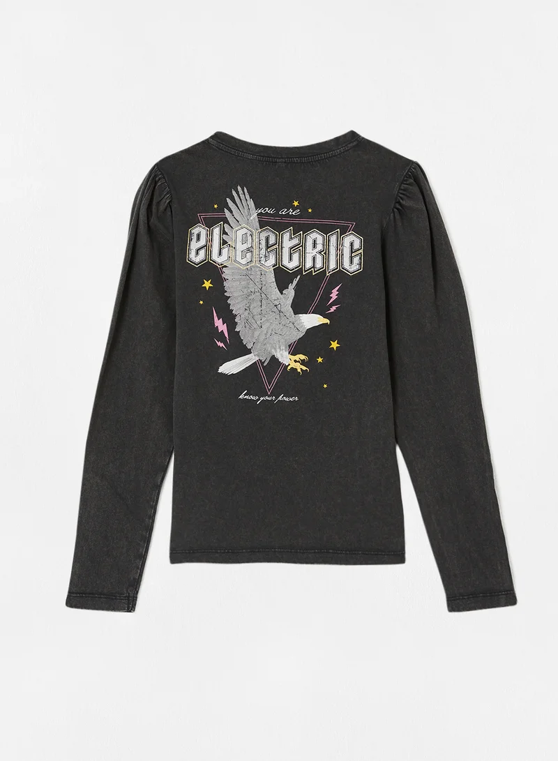 ONLY Kids/Teen Graphic T-Shirt Grey