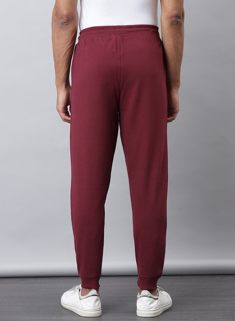 DRIP - Casual Mid-Rise Joggers Maroon - Image 1