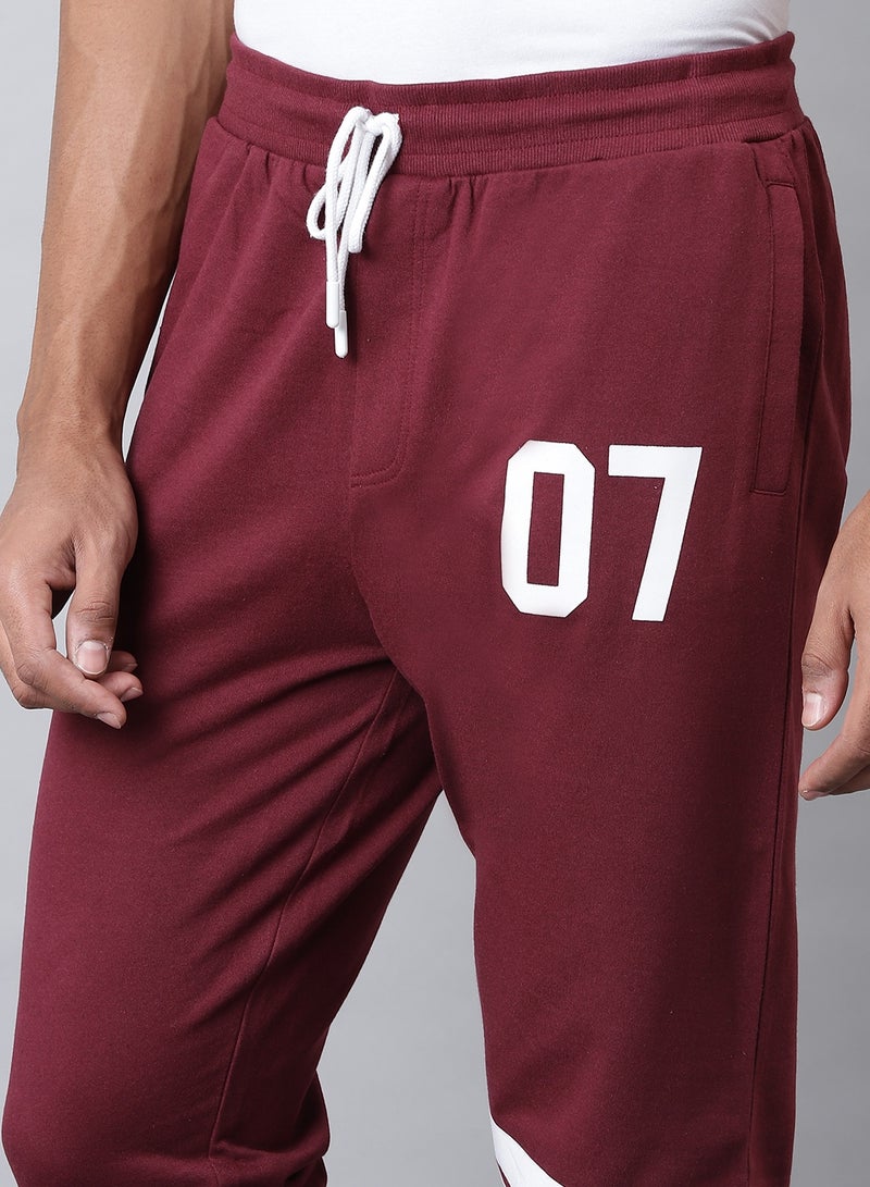 DRIP - Casual Mid-Rise Joggers Maroon - Image 1