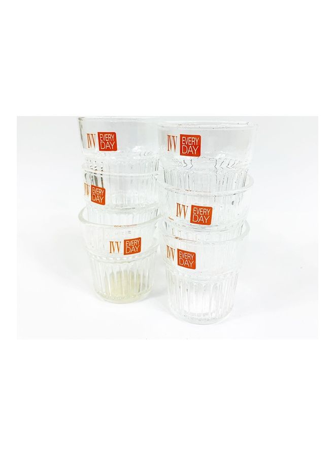 اي في في طقم أكوابٍ زجاجية ليكور مكون من 6 قطعٍ . شفافٌ . - Image 2