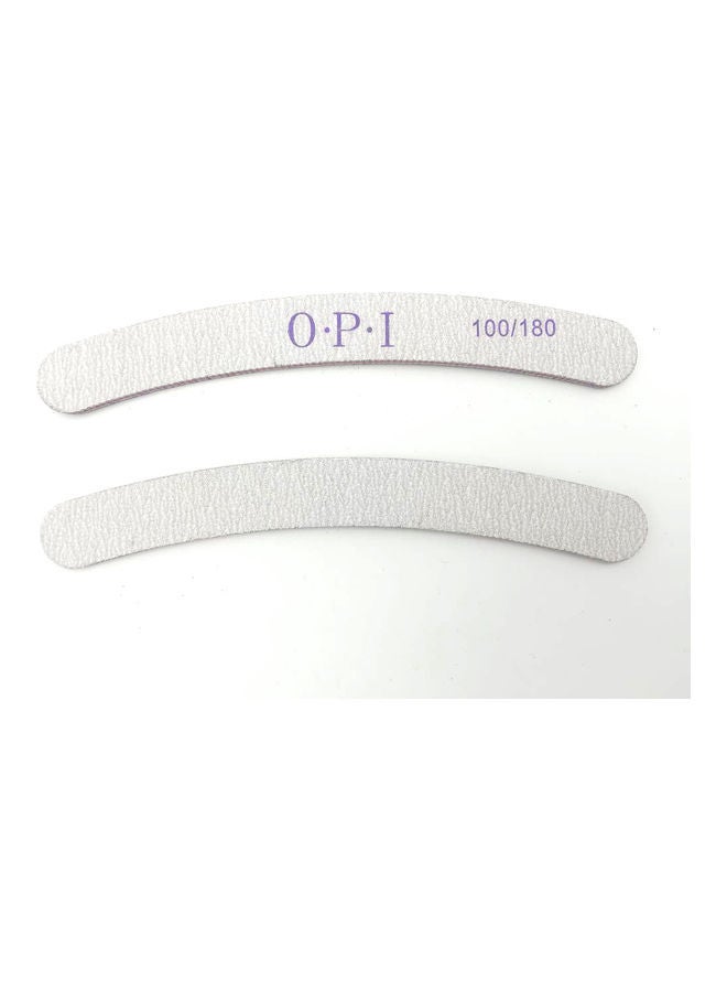 OPI 25-Piece Nail File Banana Shape 100/180 Grit White - Image 2