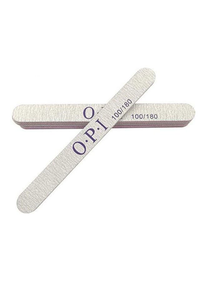 أو بي آي مبرد أظافر  من 25 قطعة بشكل مستطيل ونسبة خشونة للوجهين 100/180 نتوء لكل سم مربع أبيض - Image 4
