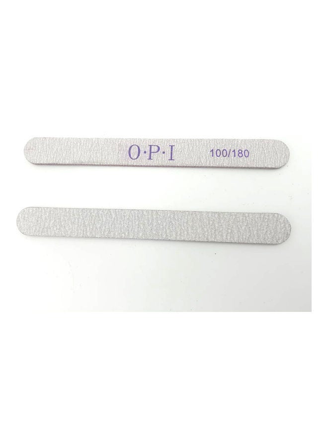 أو بي آي مبرد أظافر  من 25 قطعة بشكل مستطيل ونسبة خشونة للوجهين 100/180 نتوء لكل سم مربع أبيض - Image 2