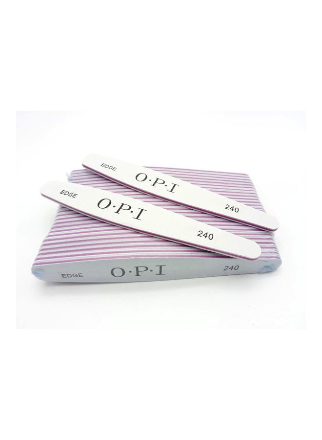 أو بي آي مبرد أظافر بحواف حادة مكون من 25 قطعة, خشن من جهة واحدة بكثافة 240 نتوء لكل سم مربع أبيض - Image 1