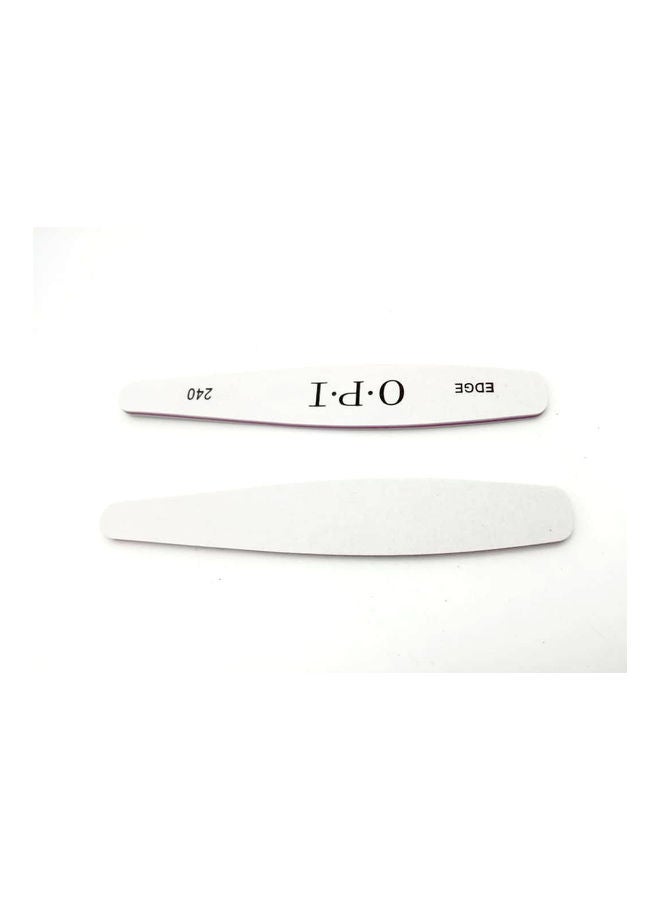 أو بي آي مبرد أظافر بحواف حادة مكون من 25 قطعة, خشن من جهة واحدة بكثافة 240 نتوء لكل سم مربع أبيض - Image 2