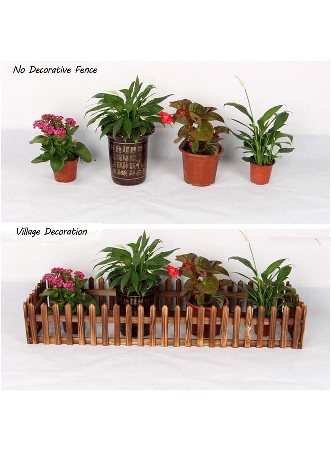 LINGWEI Wooden Solid Fence Brown 40x160x2cm - Image 2