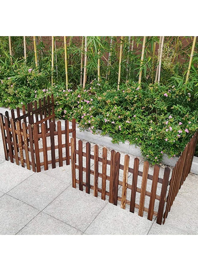 LINGWEI Wooden Solid Fence Brown 40x160x2cm - Image 4
