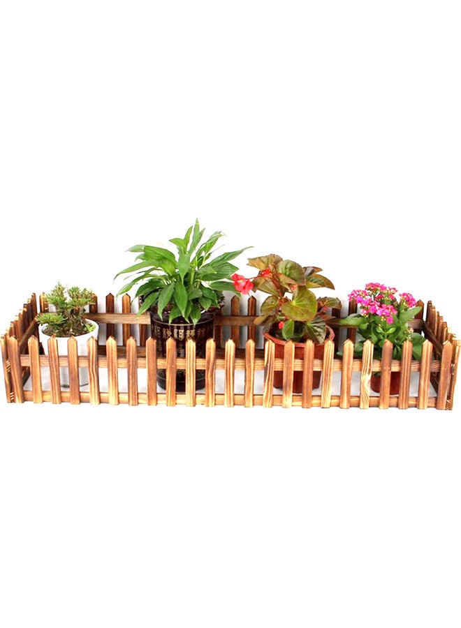 LINGWEI Wooden Solid Fence Brown 50x160x2cm - Image 4