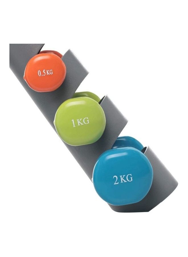 ULTIMAX - Dumbbell Set with fancy dumbbell storage Rack 7kg 2x0.5, 2x1, 2x2kg - Image 1