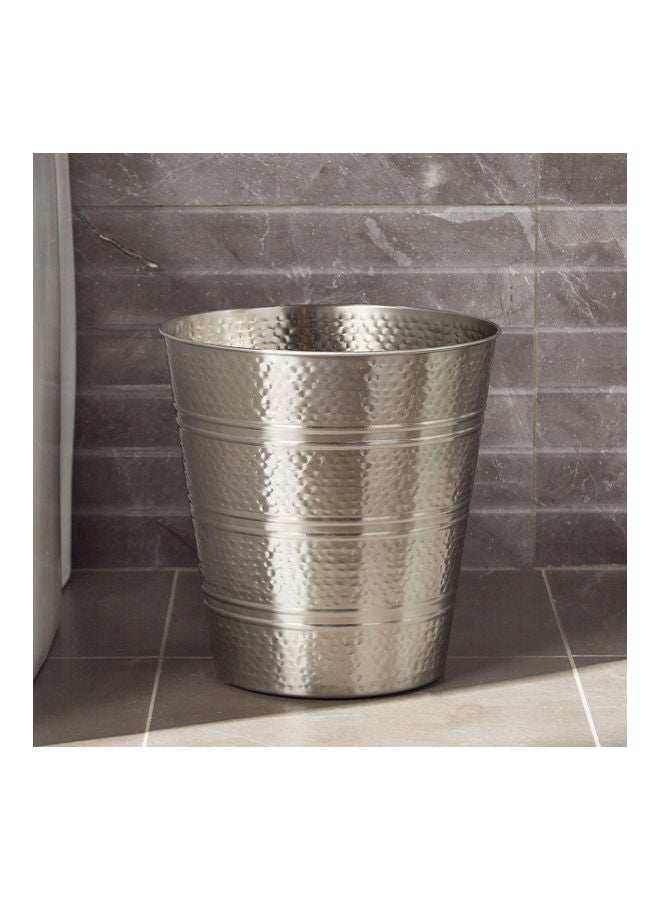 Generic - Flare Hammered Waste Bin Silver 12Liters - Image 1