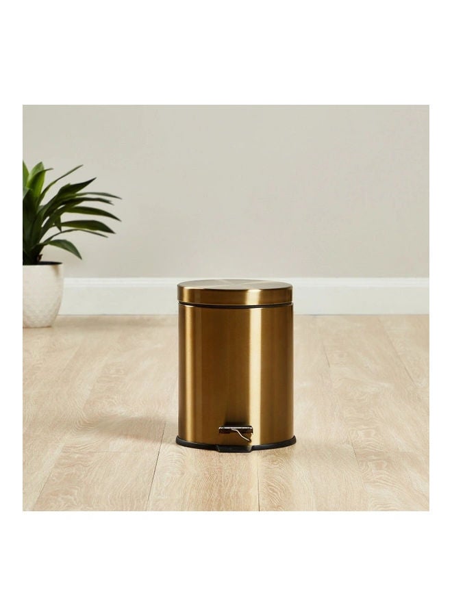 Generic Metallic Step Waste Bin Gold 5Liters 