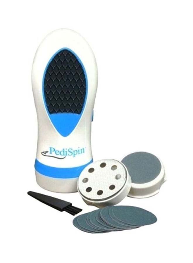 Pedispin Electronic Callus Remover Foot File Kit White/Blue/Grey - Image 3