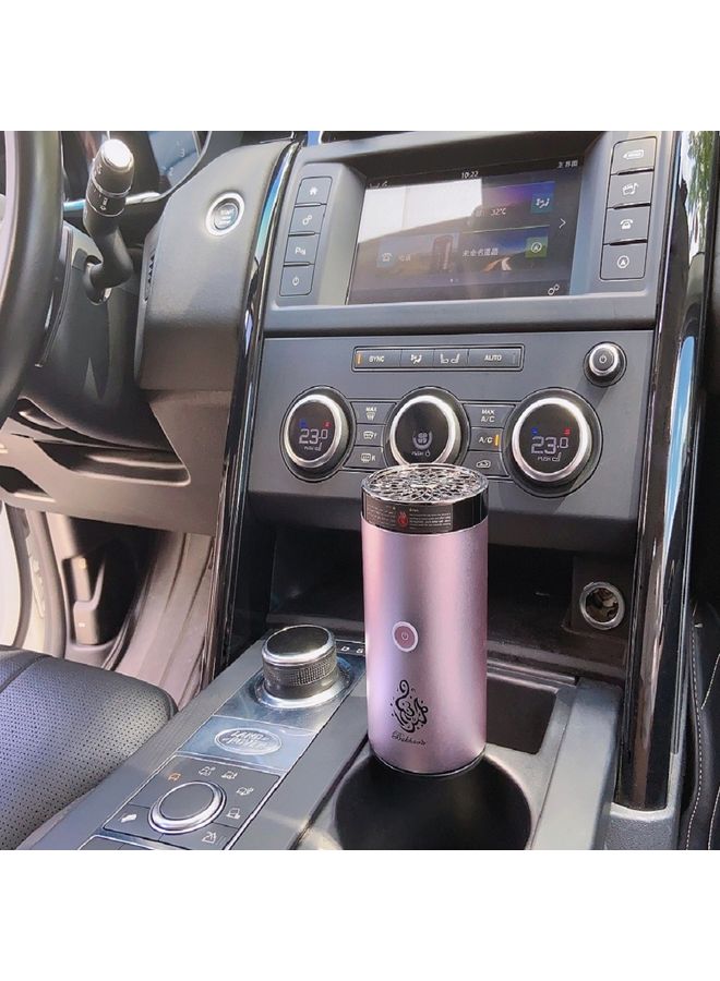 أتشز مبخرة كهربائية للسيارة قابلة للشحن، مزودة بمنفذ USB Type-C وردي 14x6x6سم  - Image 4