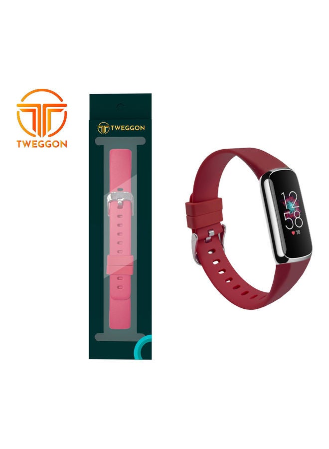 TWEGGON Replacement Strap Sports Bracelet Wristband For FitBit Luxe Red  - Image 1