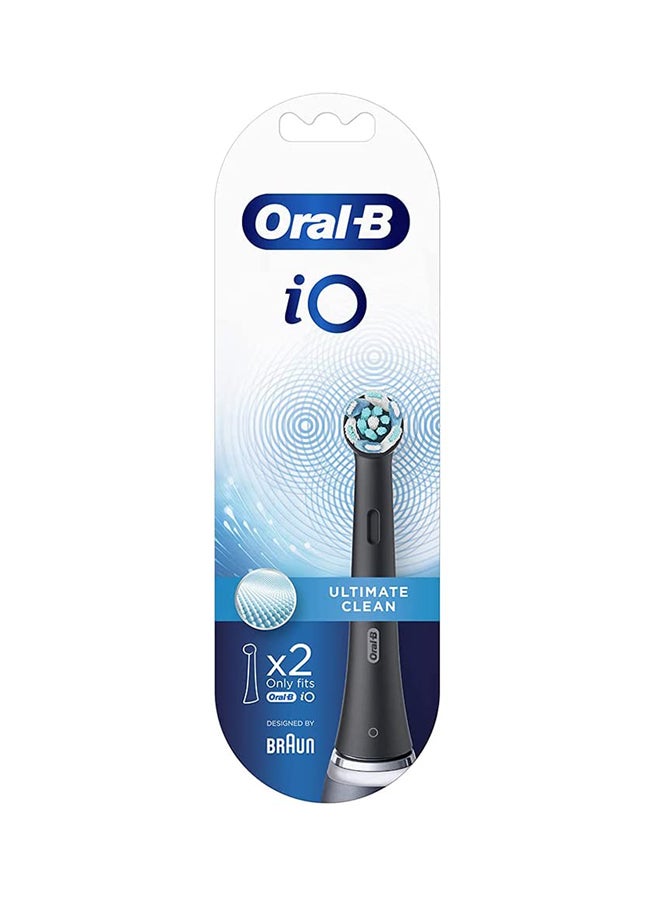 Oral-B Io Ultimate Clean Toothbrush Heads 2 Count Black  - Image 3