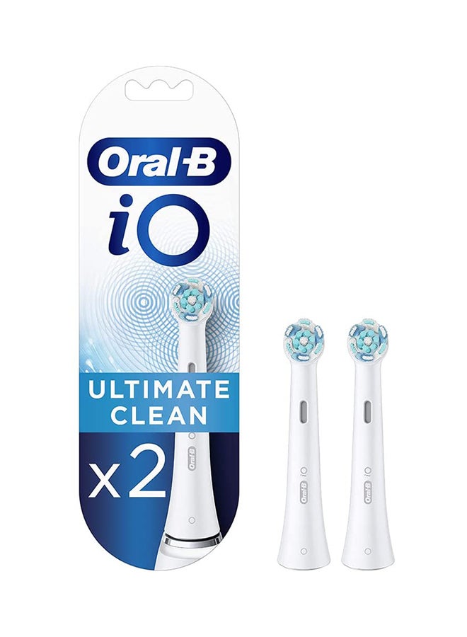 Oral-B Io Ultimate Clean Toothbrush Heads 2 Count White  - Image 1
