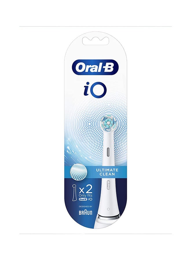 Oral-B Io Ultimate Clean Toothbrush Heads 2 Count White  - Image 3