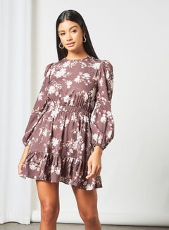 Sivvi x GenM Floral Dress Brown  - Image 1