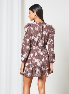 Sivvi x GenM Floral Dress Brown  - Image 4