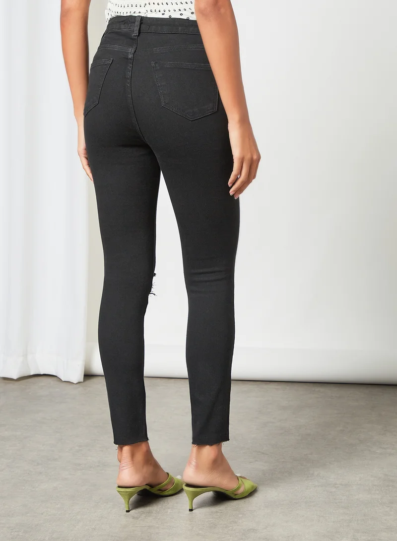 NEW LOOK Ripped Skinny Jeans Black