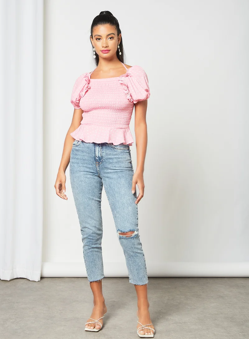 NEW LOOK Ripped Mom Jeans Blue