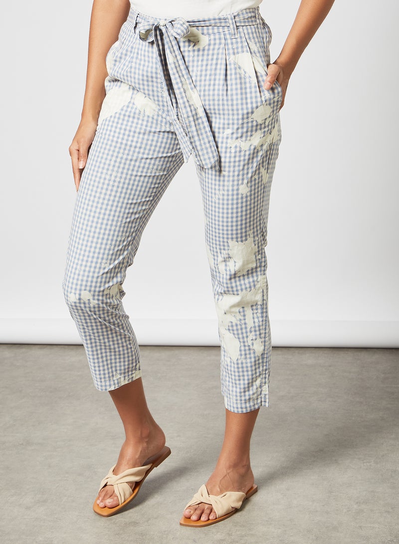 Aila Women's Tie Dye Checkered Pants Multicolour  - Image 1