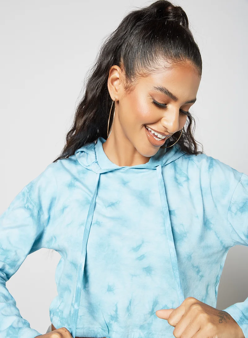Aila Tie Dye Hoodie Blue