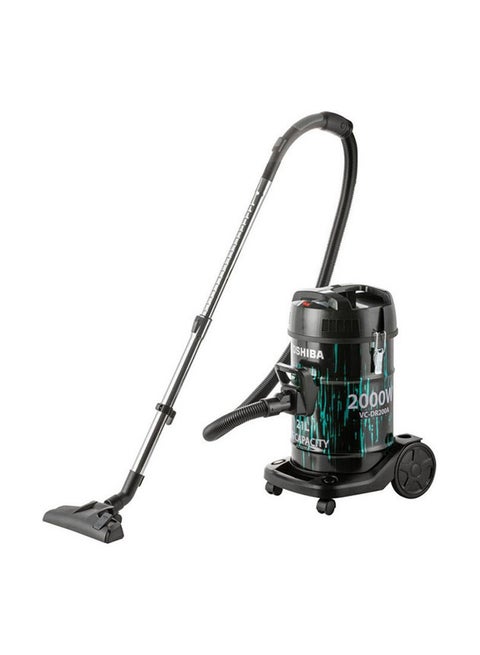 مكنسة كهربائية أسطوانية الشكل 21 L 2000 W VC-DR200ABF(B) أسود/آكوا
