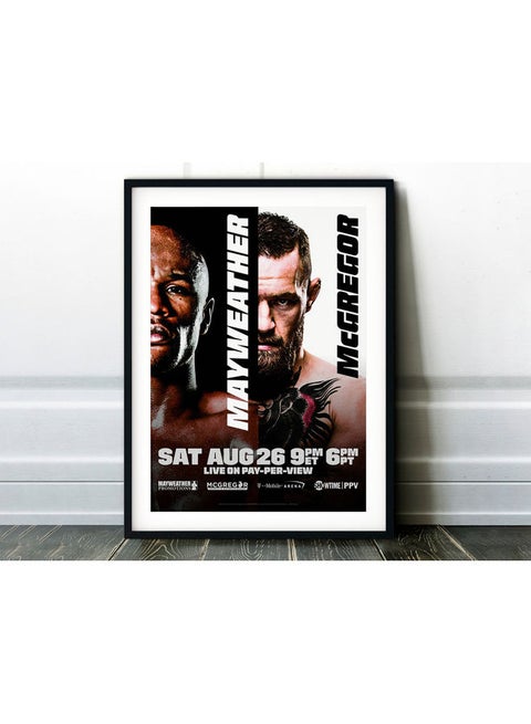 Boxing Poster With Frame Multicolour 50x40cm