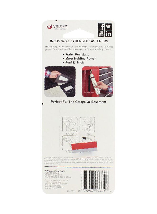 فيلكرو عصا متينة لاصقة من الخلف على الدوائر أسود - Image 2